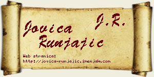 Jovica Runjajić vizit kartica